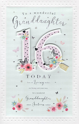 Picture of 16 TODAY BIRTHDAY CARD GRANDDAUGHTER